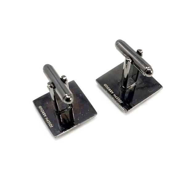 Vintage Designer Cuff Links, Joseph Abboud, Red White Blue Enamel, 1990s, 3/4 In - Picture 2 of 10